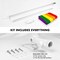 G128 Combo Pack: 6 Ft Tangle Free Aluminum Spinning Flagpole (Silver) & LGBT Rainbow Pride Flag 3x5 Ft, LiteWeave Pro Series Printed 150D Polyester | Pole with Flag Included